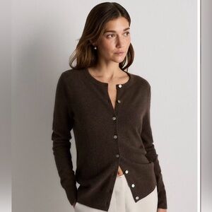 Quince Mongolian Cashmere Cardigan Brown XL